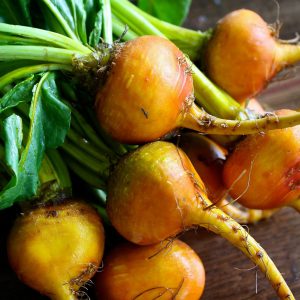 Beets, Yellow - 1 bunch with greens