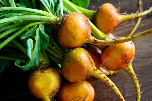 Beets, Yellow - 1 bunch with greens