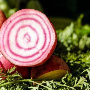 Beets, Chioggia - 1 Bunch with greens